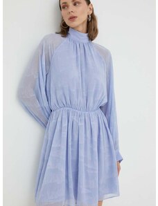 Šaty Samsoe Samsoe fialová farba, mini, áčkový strih
