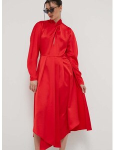 Šaty HUGO červená farba, maxi, áčkový strih