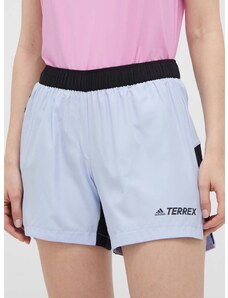 Športové krátke nohavice adidas TERREX dámske, vzorované, stredne vysoký pás
