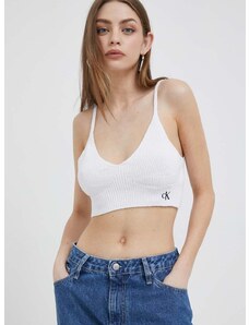 Top Calvin Klein Jeans dámsky,biela farba,J20J221345