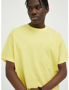 Bavlnené tričko Levi's žltá farba, jednofarebné