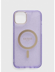 Puzdro na mobil Guess iPhone 14 Plus 6.7" fialová farba