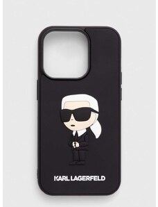 Puzdro na mobil Karl Lagerfeld iPhone 14 Pro 6.1" čierna farba