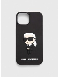 Puzdro na mobil Karl Lagerfeld iPhone 14 6.1" čierna farba