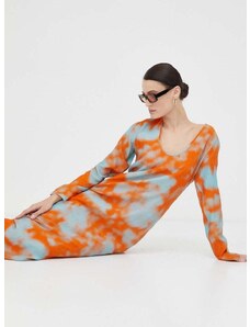 Šaty Samsoe Samsoe oranžová farba, maxi, rovný strih