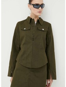 Rifľová bunda Résumé dámska, zelená farba, prechodná