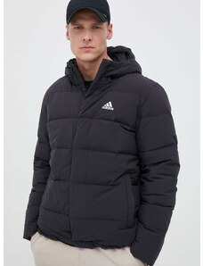 Páperová bunda adidas pánska, čierna farba, zimná, HG8751