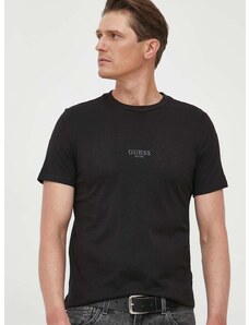 Bavlnené tričko Guess AIDY čierna farba, s nášivkou, M2YI72 I3Z14