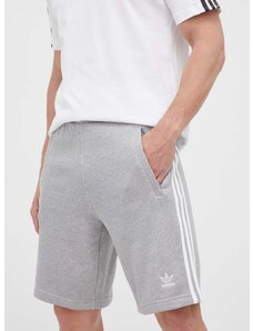 Bavlnené šortky adidas Originals Adicolor Classics 3-Stripes Sweat Shorts IA6354-grey, šedá farba