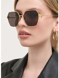 Slnečné okuliare Bottega Veneta dámske, zlatá farba