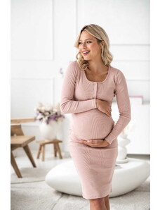 milk & love Tehotenské šaty na dojčenie Tummy Powder Pink