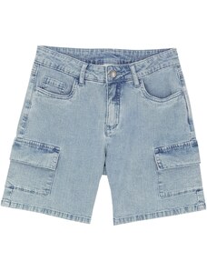 bonprix Kapsáčové džínsové dievčenské bermudy, farba modrá, rozm. 116