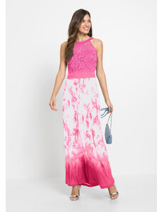 bonprix Maxi šaty s čipkou, farba ružová, rozm. 40