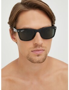 Slnečné okuliare Ray-Ban NEW WAYFARER pánske, čierna farba, 0RB2132