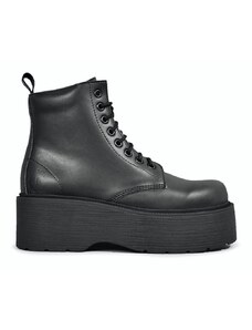 Členkové topánky Altercore Adara dámske, čierna farba, na platforme