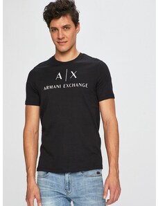 Tričko Armani Exchange pánske, čierna farba, s potlačou, 8NZTCJ Z8H4Z NOS