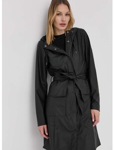 Bunda Rains Curve Jacket 18130 dámska, čierna farba, prechodná