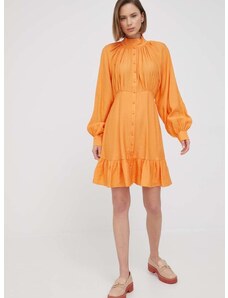 Šaty Y.A.S oranžová farba, mini, áčkový strih