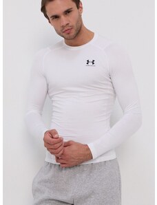 Tréningové tričko s dlhým rukávom Under Armour biela farba, jednofarebný, 1361524