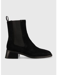 Semišové topánky chelsea Vagabond Shoemakers Blanca dámske, čierna farba, na podpätku,