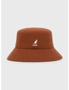 Vlnený klobúk Kangol hnedá farba, vlnený