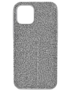 Puzdro na mobil iPhone 12 Mini High Swarovski šedá farba