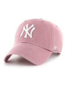 Čiapka 47brand MLB New York Yankees ružová farba, s nášivkou, B-NLRGW17GWS-QC