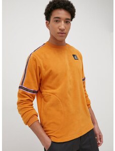 Mikina New Balance MT13513MOE-835, pánska, oranžová farba, s nášivkou