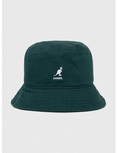 Bavlnený klobúk Kangol zelená farba, bavlnený