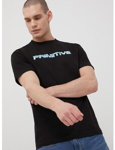 Bavlnené tričko Primitive X Terminator čierna farba, s potlačou