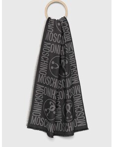 Šatka Moschino pánska šedá farba vzorovaná M2896 30758