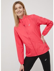 Športová bunda Asics ružová farba, prechodná