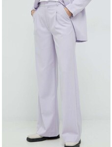 Nohavice Gestuz PaulaGZ dámske,fialová farba,široké,vysoký pás,10906861