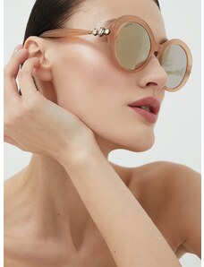 Slnečné okuliare Swarovski dámske, strieborná farba
