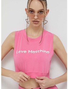 Top Love Moschino dámsky, ružová farba