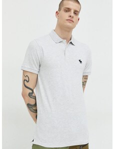 Polo tričko Abercrombie & Fitch 3-pak pánske, šedá farba, melanžové