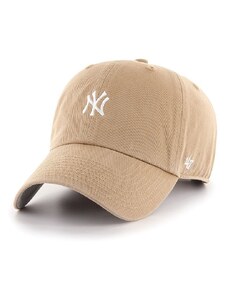 Čiapka 47brand MLB New York Yankees béžová farba, s nášivkou, B-BSRNR17GWS-KH