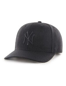 Čiapka 47brand MLB New York Yankees čierna farba, s nášivkou, B-CLZOE17WBP-BKA
