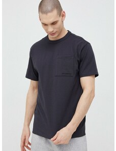 Bavlnené tričko New Balance MT23567PHM-PHM, čierna farba, jednofarebné