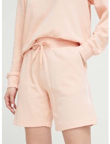 Šortky Emporio Armani Underwear dámske, ružová farba, s potlačou, vysoký pás