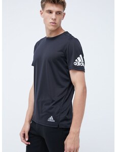 Bežecké tričko adidas Performance Run It HB7470 čierna farba, s potlačou