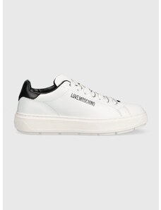 Kožené tenisky Love Moschino Sneakerd Bold 40 biela farba, JA15374G1G