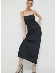 Šaty Abercrombie & Fitch čierna farba, maxi, priliehavá