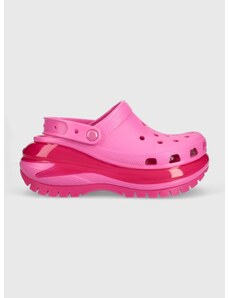 Šľapky Crocs Classic Mega Crush Sandal dámske, ružová farba, na platforme, 207988