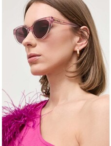 Slnečné okuliare Love Moschino dámske, ružová farba