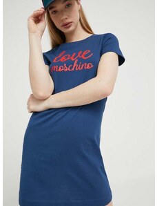 Bavlnené šaty Love Moschino mini, rovný strih