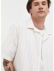 Bavlnená košeľa Abercrombie & Fitch x The Trevor Project pánska, voľný strih
