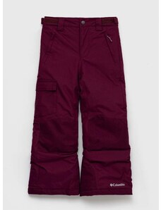 Detské lyžiarske nohavice Columbia fialová farba,