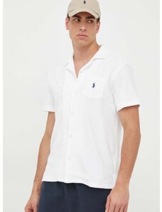 Košeľa Polo Ralph Lauren pánska, biela farba, regular, s klasickým golierom, 710899170