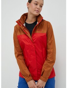 Nepremokavá bunda Marmot Precip Eco dámska, červená farba